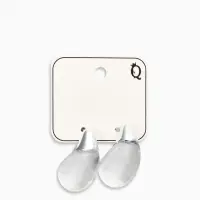 Серьги "Капли Бо", цвет прозрачный белый в серебре Серьги "Капли Бо", цвет прозрачный белый в серебре