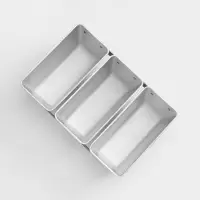 Форма для хлеба KUKMARA, 2.1 л, 22.5&times;11.5&times;12.2 см, Л-7, 3-х секционная, литой алюминий
