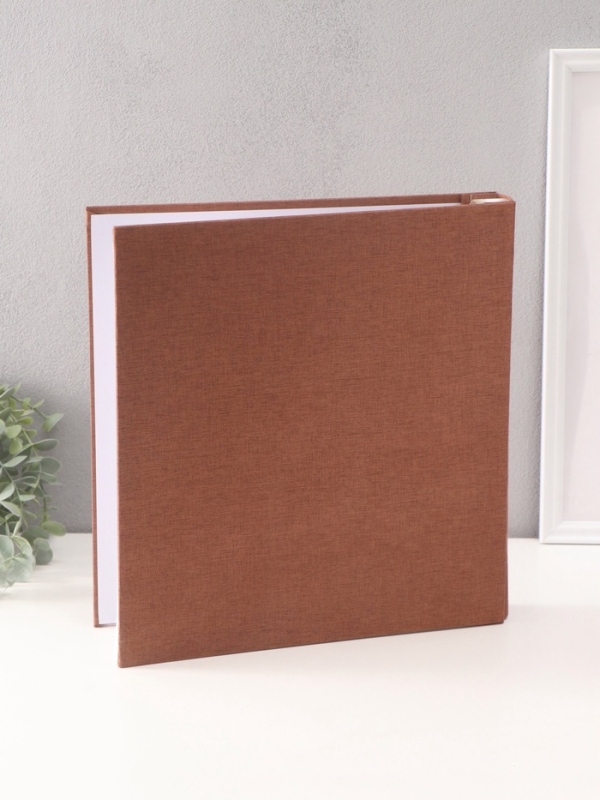 Фотоальбом на 500 фото 10х15 см Фотоальбом на 500 фото 10х15 см "Текстильный альбом" в коробке бежевый 4,7х33х34 см