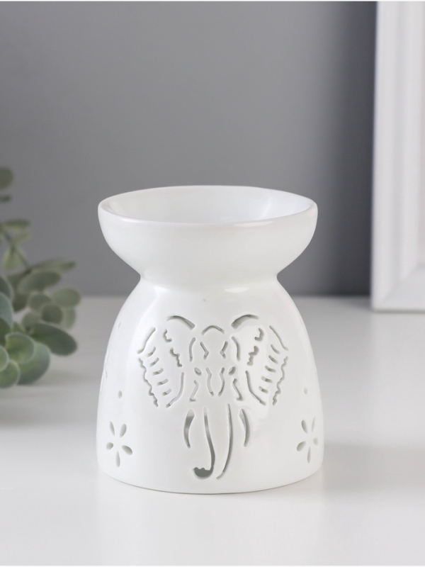 Аромалампа керамика Аромалампа керамика "Голова слона" белый 8х8х9,3 см