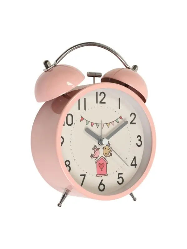 Часы-будильник детские настольные &laquo;Квигли&raquo;, с подсветкой, плавный ход, 16&times;11 см, розовый