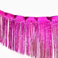 Гирлянда "Дождик" 3 метра с липким краем, цвет фуксия