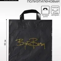 Пакет &laquo;Борг&raquo; матовый, полиэтиленовый с петлевой ручкой, 30&times;32 см, 70 мкм