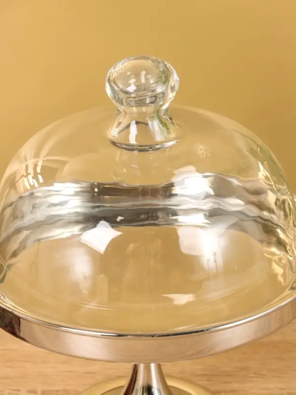 Тортовница со стеклянной крышкой 22х18х18 см