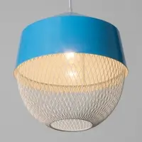 Светильник потолочный BayerLux Lea, 1&times;40 Вт, Е27, синий, 26&times;26&times;32 см