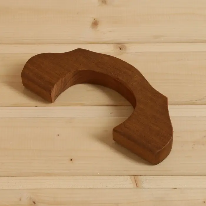 Ручка дверная для бани и сауны, 25&times;9&times;2.6 см липа, коричневая, &laquo;Добропаровъ&raquo;