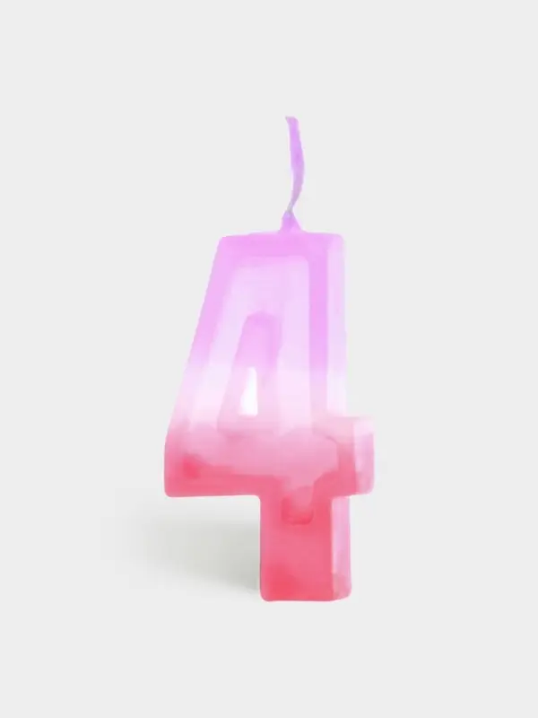 Свеча цифра для торта &laquo;4&raquo;, 8&times;3.75&times;1 см