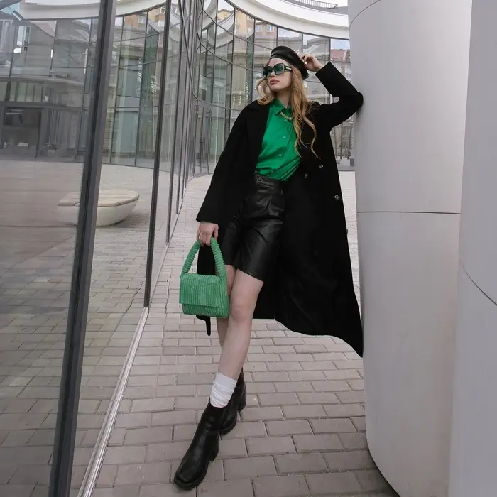 Сумка молодёжная на магните, 25.5&times;4.5&times;18.5 см, зелёная