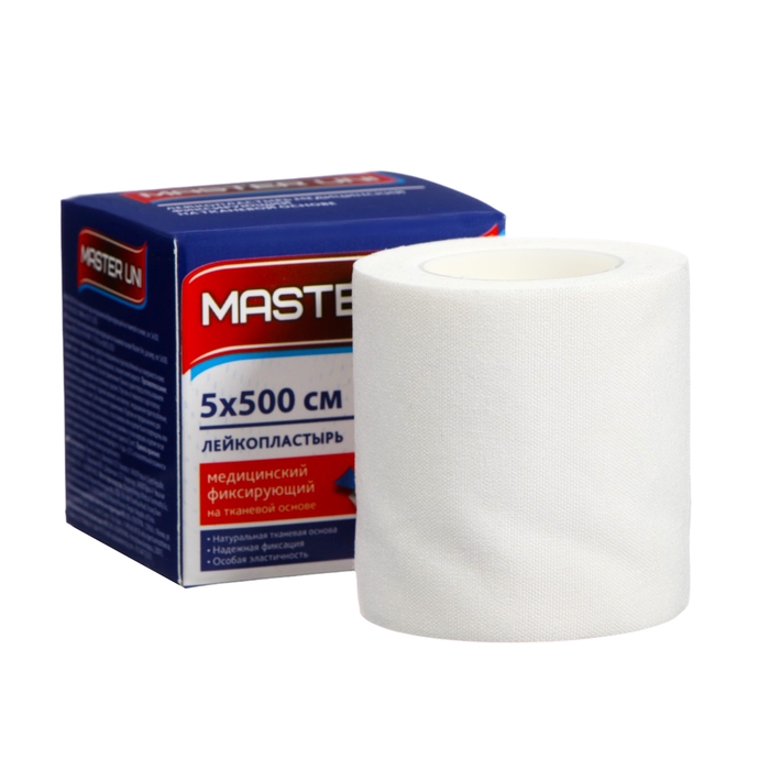MASTER UNI лейкопластырь медицинский фиксирующий на тканевой основе, см: 5x500 MASTER UNI лейкопластырь медицинский фиксирующий на тканевой основе, см: 5x500