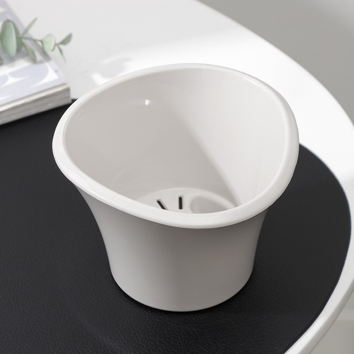 Кашпо для цветов со вставкой «Лагуна», 600 мл, d=13 см, h=9 см, цвет бежевый Кашпо для цветов со вставкой «Лагуна», 600 мл, d=13 см, h=9 см, цвет бежевый