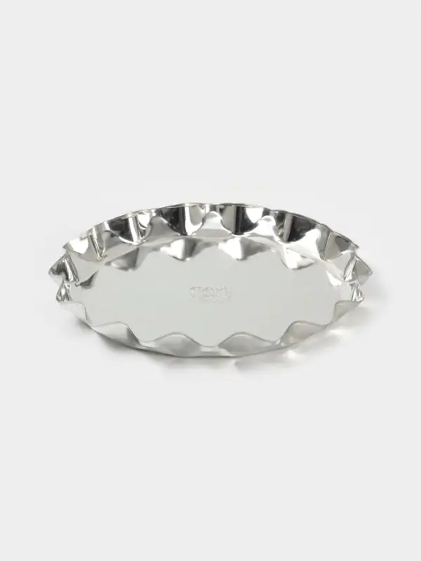 Форма для выпечки коржей, d=13 см, h=1.6 см, жесть, серебристая