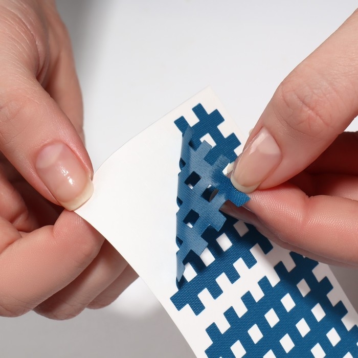 Тейп для лица, набор, 6 листов, цвет синий Тейп для лица, набор, 6 листов, цвет синий