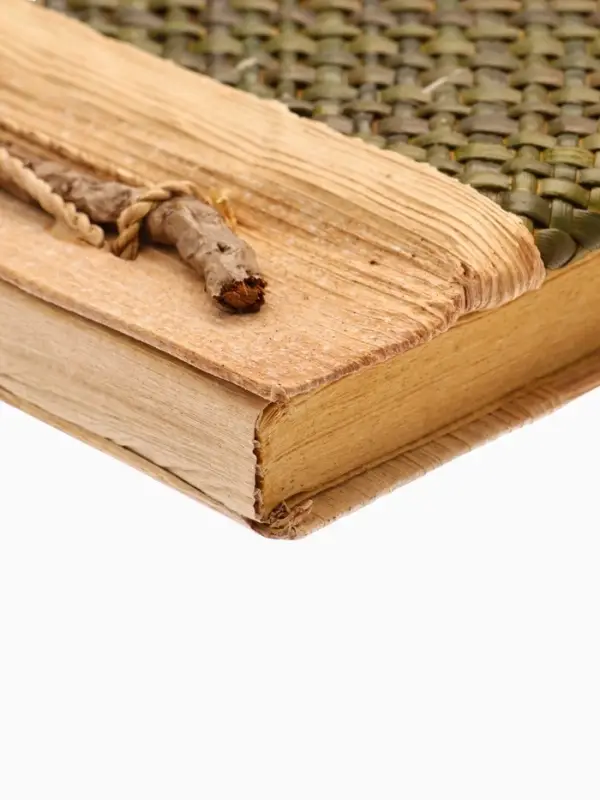 Записная книжка плетёная, 48 листов, 17&times;22&times;2 см, зелёная