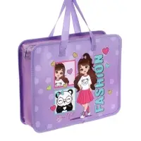 Папка с ручками &laquo;Модница&raquo;, А4, пластиковая, 70 мм, 322&times;256 мм