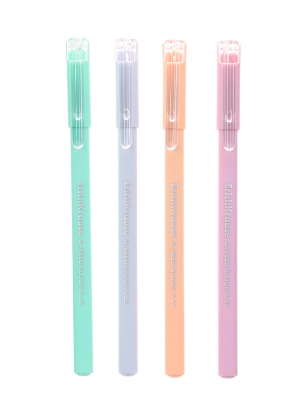 Ручка гелевая ErichKrause G-Reed Stick Pastel Bloom, 0.38мм, черная