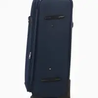 Чемодан на колёсах TEXTURA, кодовый замок, текстильный, с увеличением, 47&times;30&times;78 см, 28", синий