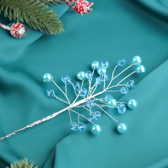 Декор  Декор "Хрустальная сказка" 17 см, голубая жемчужинка