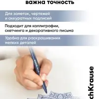 Ручка капиллярная ErichKrause F-15, синий стержень, узел 0.6 мм