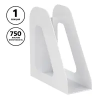 Лоток для бумаг Стамм &laquo;Фаворит&raquo;, А4, вертикальный, 1 отделение, белый, ширина 90 мм