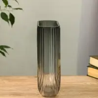 Ваза для цветов &laquo;Айрис&raquo;, 23.5&times;17&times;7 см, стекло, серая