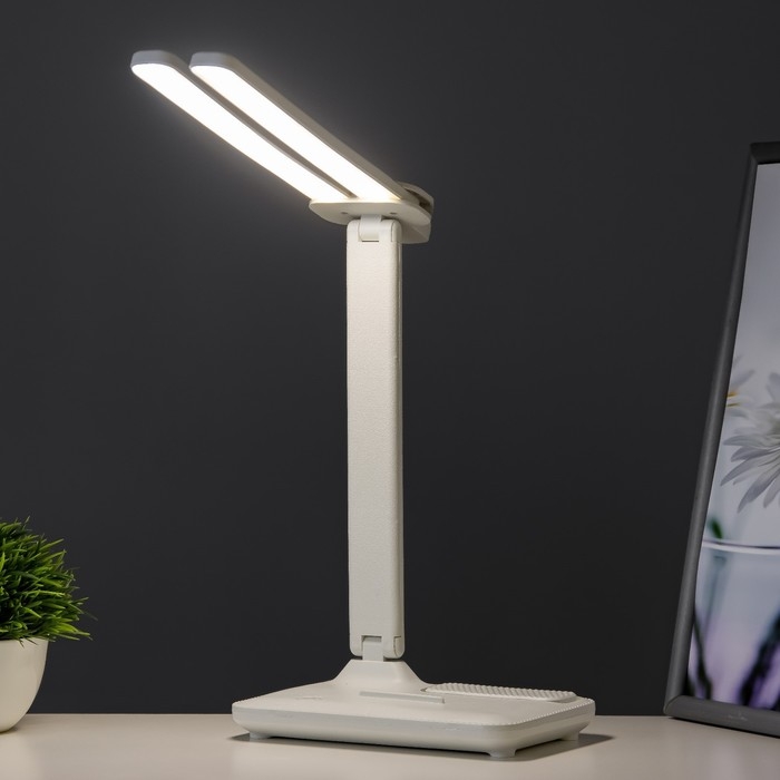 Настольная лампа сенсорная Настольная лампа сенсорная "Раздвижная" LED 15Вт АКБ USB белый 45х30х17 см RISALUX