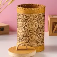 Туес &laquo;Розы&raquo;, 12х17см береста