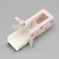 Коробка для макарун, кондитерская упаковка «Ромашки»,12 х5.5 х 5.5 см