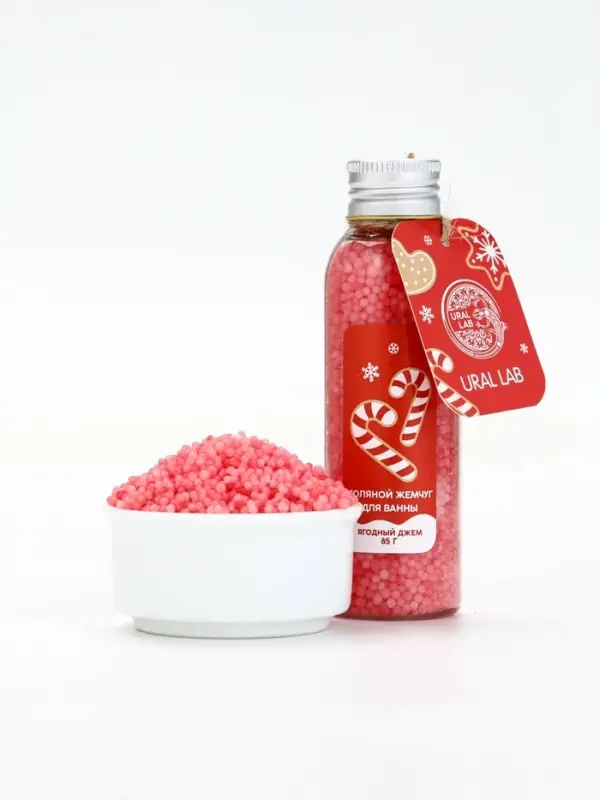Жемчуг для ванны во флаконе, 85 гр, аромат ягодный джем, URAL LAB Жемчуг для ванны во флаконе, 85 гр, аромат ягодный джем, URAL LAB