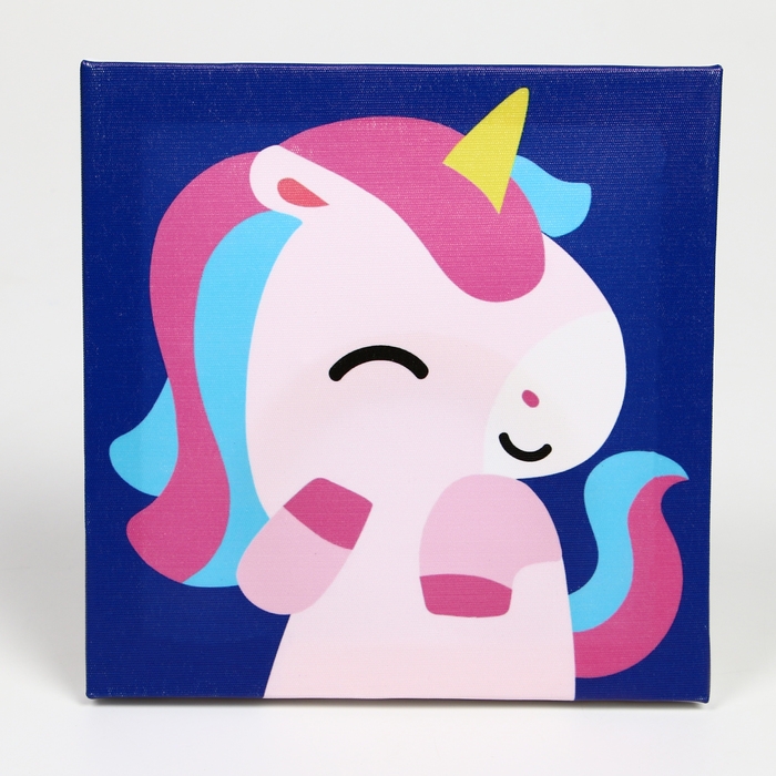 Картина помпонами &laquo;Единорожка&raquo;, 20 х 20 см