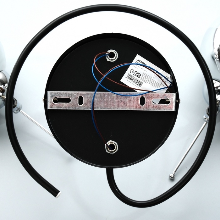 Люстра Люстра "Редо" 2хЕ27 40Вт черно-хромовый 45х30х28 см