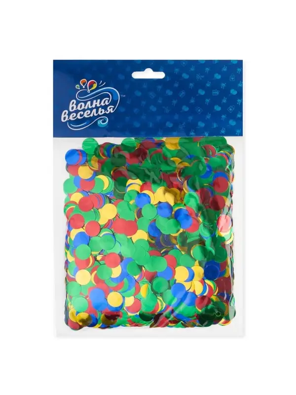 Конфетти «Круг» металлик, 1 см, 50 г, МИКС