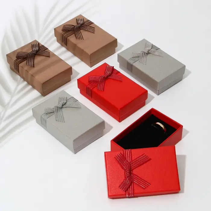 Коробочка подарочная под набор «Гипюровый бант», 5×8, МИКС, вставка чёрная