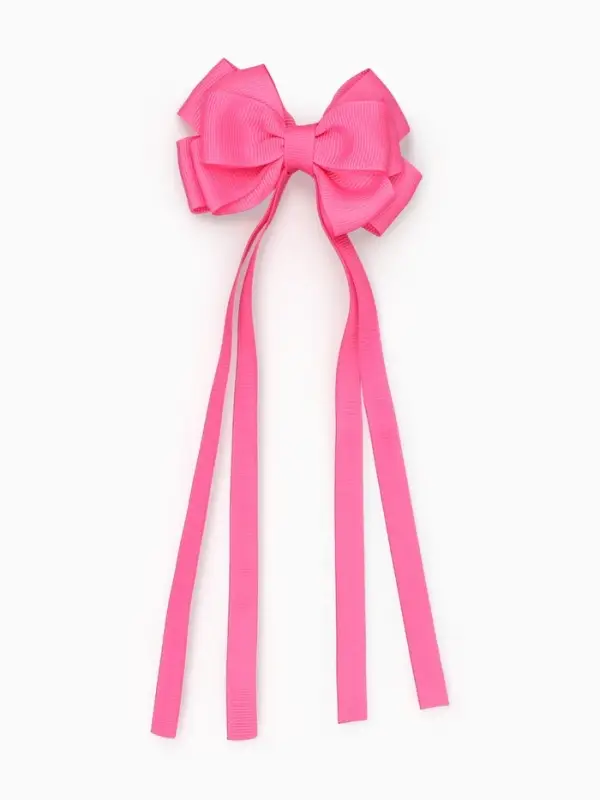 Бант для волос на заколке с лентами, розовый, Коты аристократы
