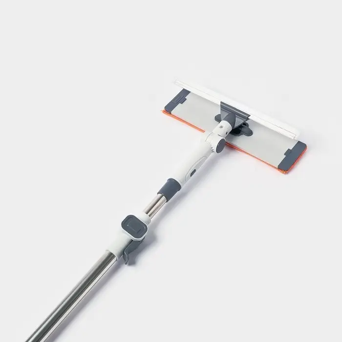 Оконная швабра с креплением на карманы 30&times;8 см, длина 103-145 см, 2 насадки, 45+180 поворот