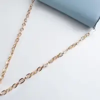 Цепочка для сумки, с карабинами, 14&times;10 мм, 60 см, цвет золотой
