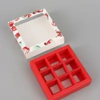 Коробка под 9 конфет &laquo;Новогодний фонарик&raquo;, 13.7&times;13.7&times;3.5 см