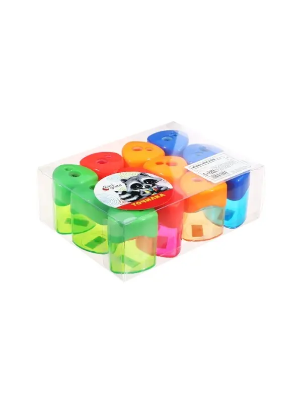 Точилка Calligrata &laquo;Классика&raquo;, двойная, с контейнером, МИКС