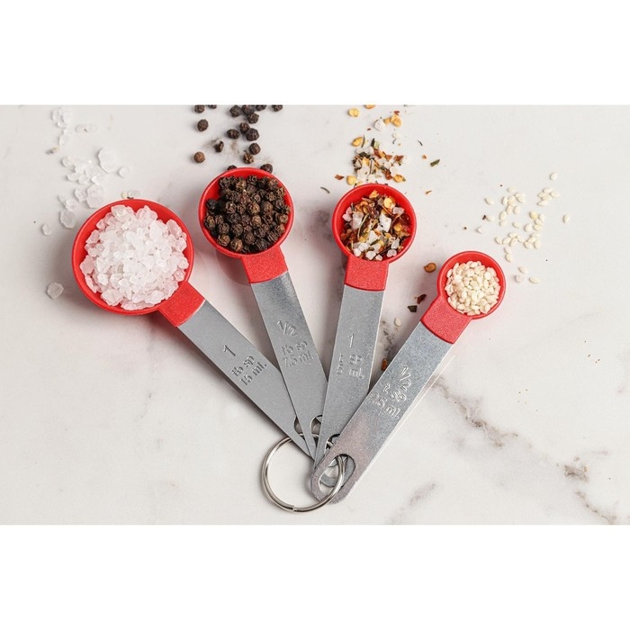 Набор мерных ложек Доляна Pesto, 4 шт: 15 мл, 7,5 мл, 5 мл, 2,5 мл, цвет МИКС Набор мерных ложек Доляна Pesto, 4 шт: 15 мл, 7,5 мл, 5 мл, 2,5 мл, цвет МИКС