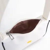 Сумка молодёжная на молнии, с принтом, 24&times;6.5&times;17 см, белая