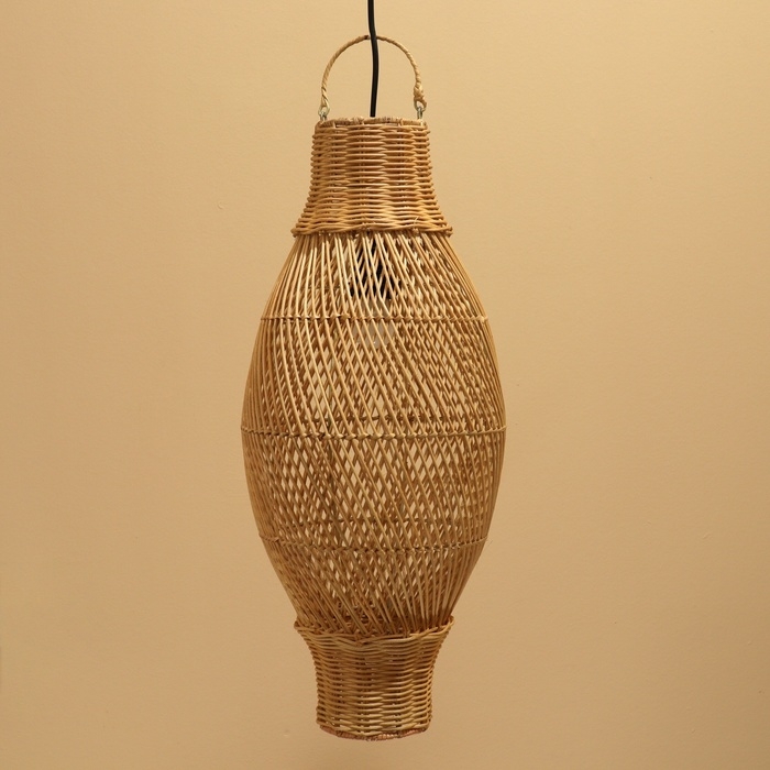 Светильник потолочный из ротанга Светильник потолочный из ротанга "Сухарто" 1х120Вт, Е27, 25х25х60 см