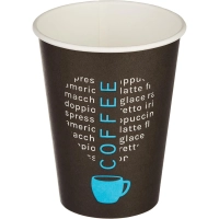 Стакан одноразовый бум односл. 300мл d-90мм SP12 love coffee (MIX) 50шт/уп