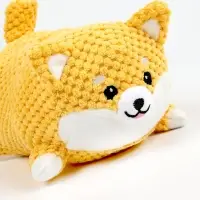 Игрушка мягкая для собак &laquo;Хрюкающий пес&raquo;, жёлтая, с пищалкой, 20 см