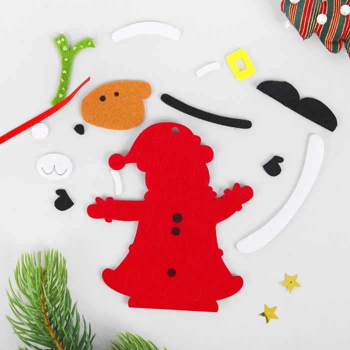 Набор для творчества - создай ёлочное украшение из фетра «Новогодний мишка» Набор для творчества - создай ёлочное украшение из фетра «Новогодний мишка»
