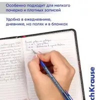 Ручка шариковая ErichKrause. ULTRA-30 Gold Stick&Grip Classic, синий стержень, узел 0.7 мм, резиновый упор