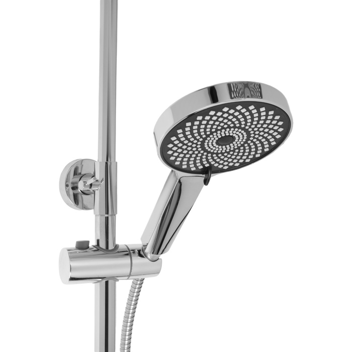 Душевая система ZEIN Z4483, с термостатом, верхняя лейка 22 см, ручная лейка 12,5 см, хром   1045096 Душевая система ZEIN Z4483, с термостатом, верхняя лейка 22 см, ручная лейка 12,5 см, хром   1045096