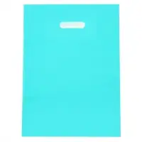 Пакет полиэтиленовый с вырубной ручкой, Бирюзовый 30&times;40 См, 70 мкм
