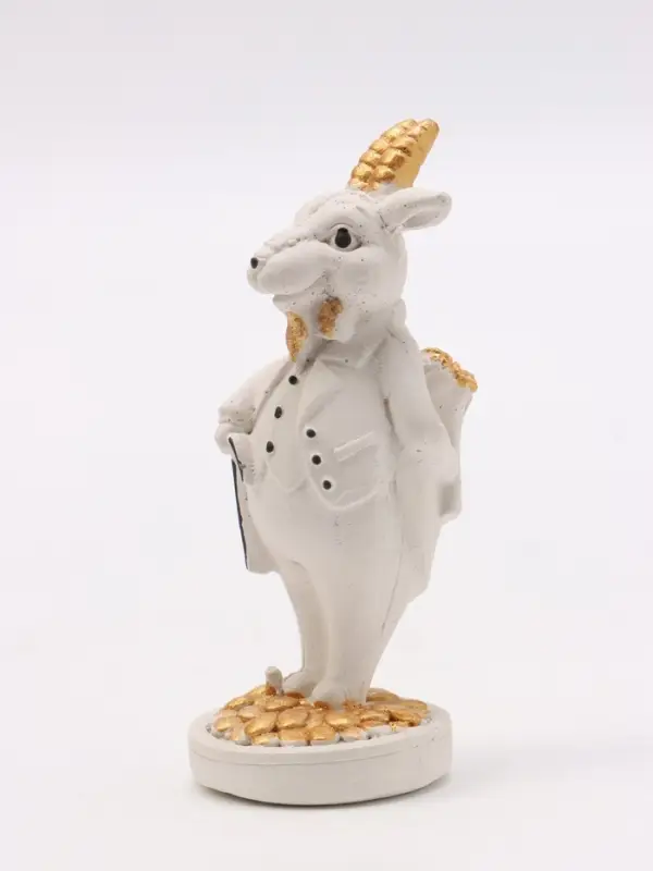 Фигурка декоративная &laquo;Баран с тростью&raquo;, 9&times;3 см, белая
