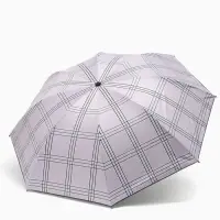 Зонт мех R47/55 8сп 4сл эпонж В/У УФ КЛЕТКА прямая ручка с/рез розовый пакет