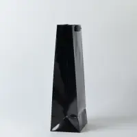 Пакет подарочный под бутылку, упаковка, &laquo;Чёрный&raquo;, 13&times;36&times;10 см