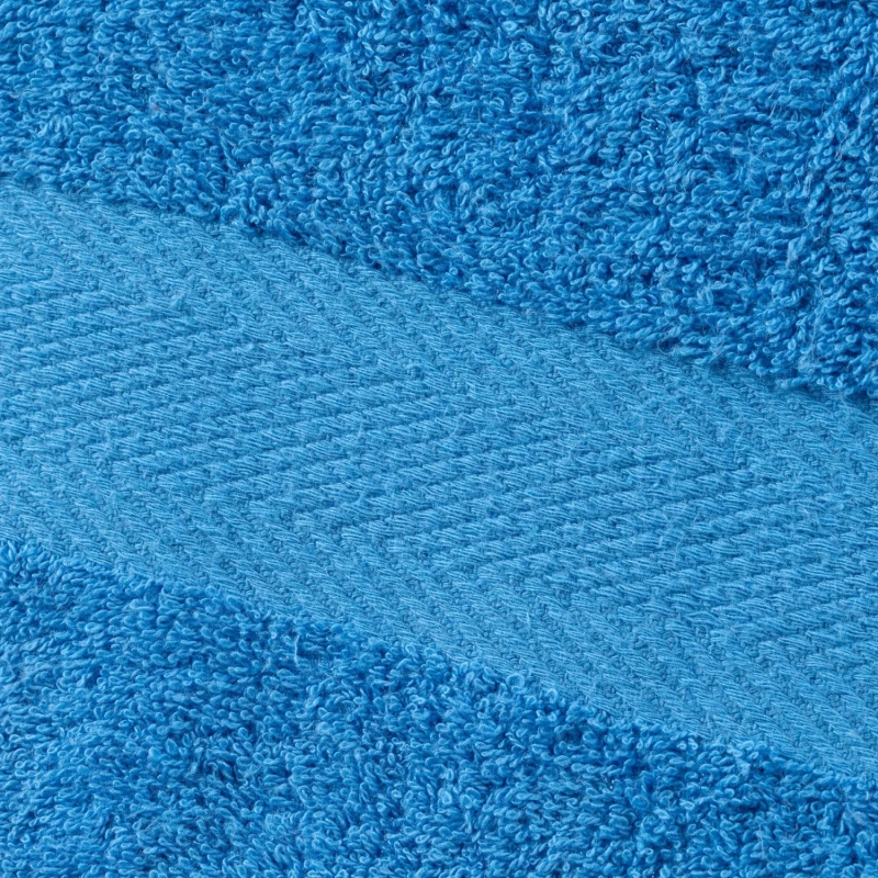 Набор полотенец махровых бордюр 440 г/м2, 50х90 ярко-голубой, 10шт